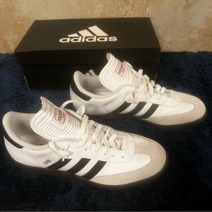 Adidas Samba Classic (B/W with gray suede accent)